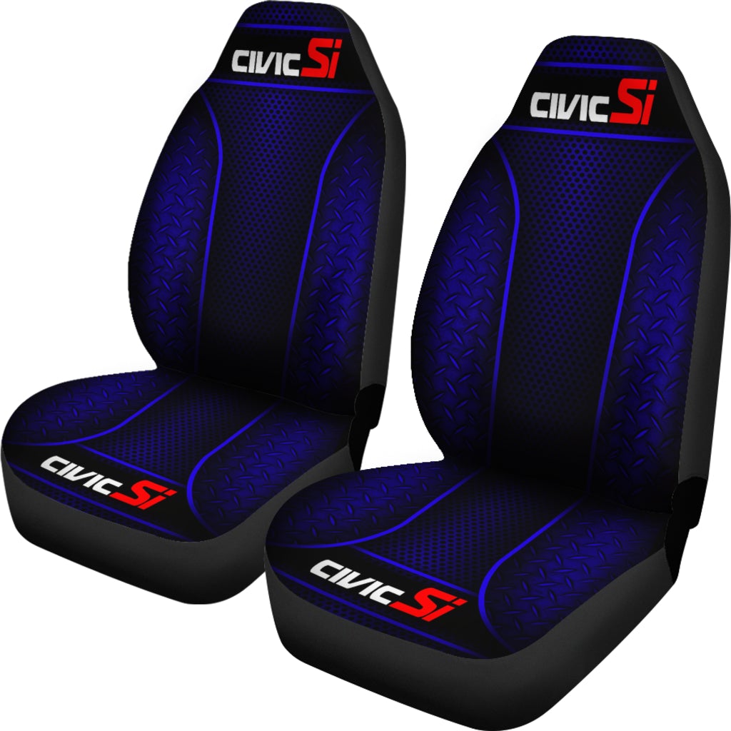 2 Front Honda Civic Si Seat Covers Blue With FREE SHIPPING My Car My Rules