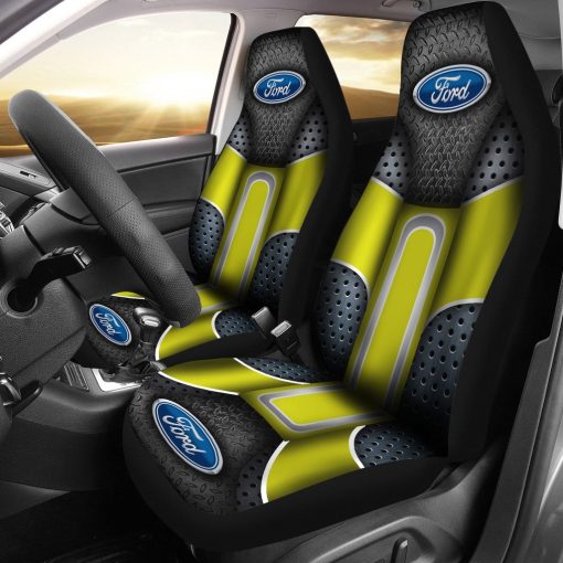 Ford 2 Front Seat Covers Yellow With FREE SHIPPING TODAY!