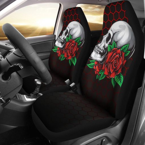 Skull & Roses Hexagon Car Seat Covers