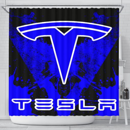 Tesla shower curtain