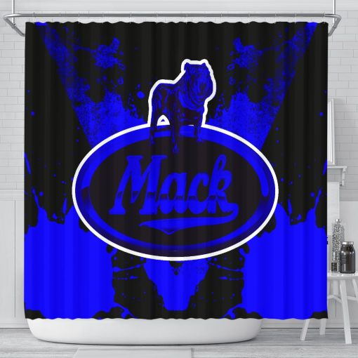 Mack trucks shower curtain