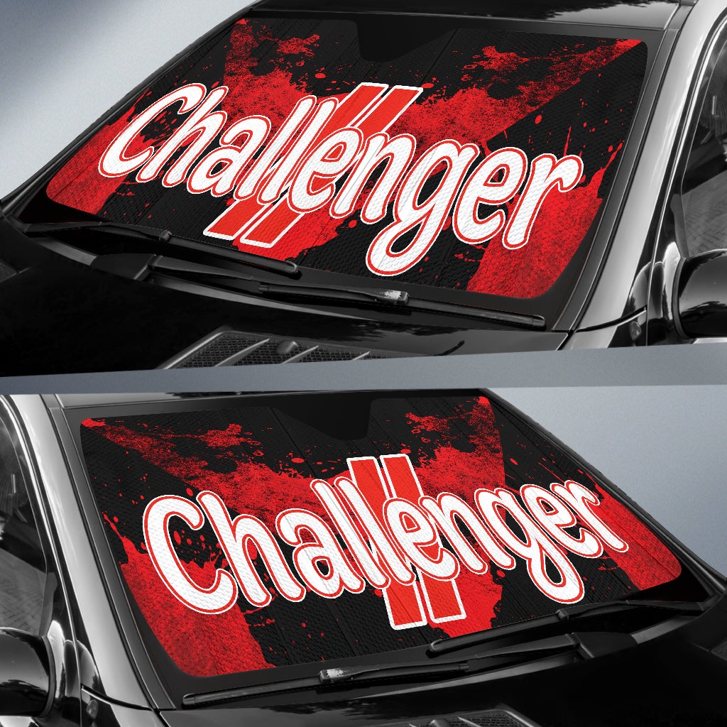 Dodge Challenger Windshield Sun Shade Red - My Car My Rules