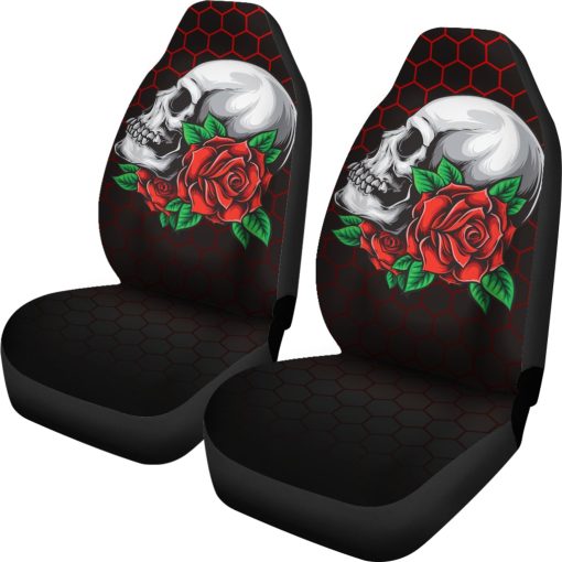 Skull & Roses Hexagon Car Seat Covers - Image 2