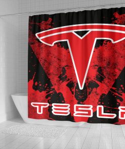 Tesla shower curtain