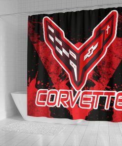 Corvette C8 shower curtain