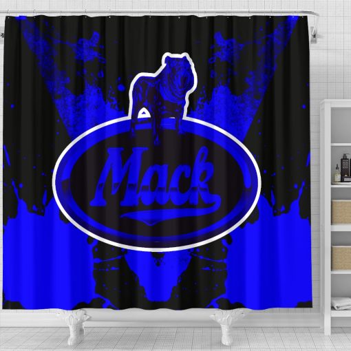 Mack trucks shower curtain