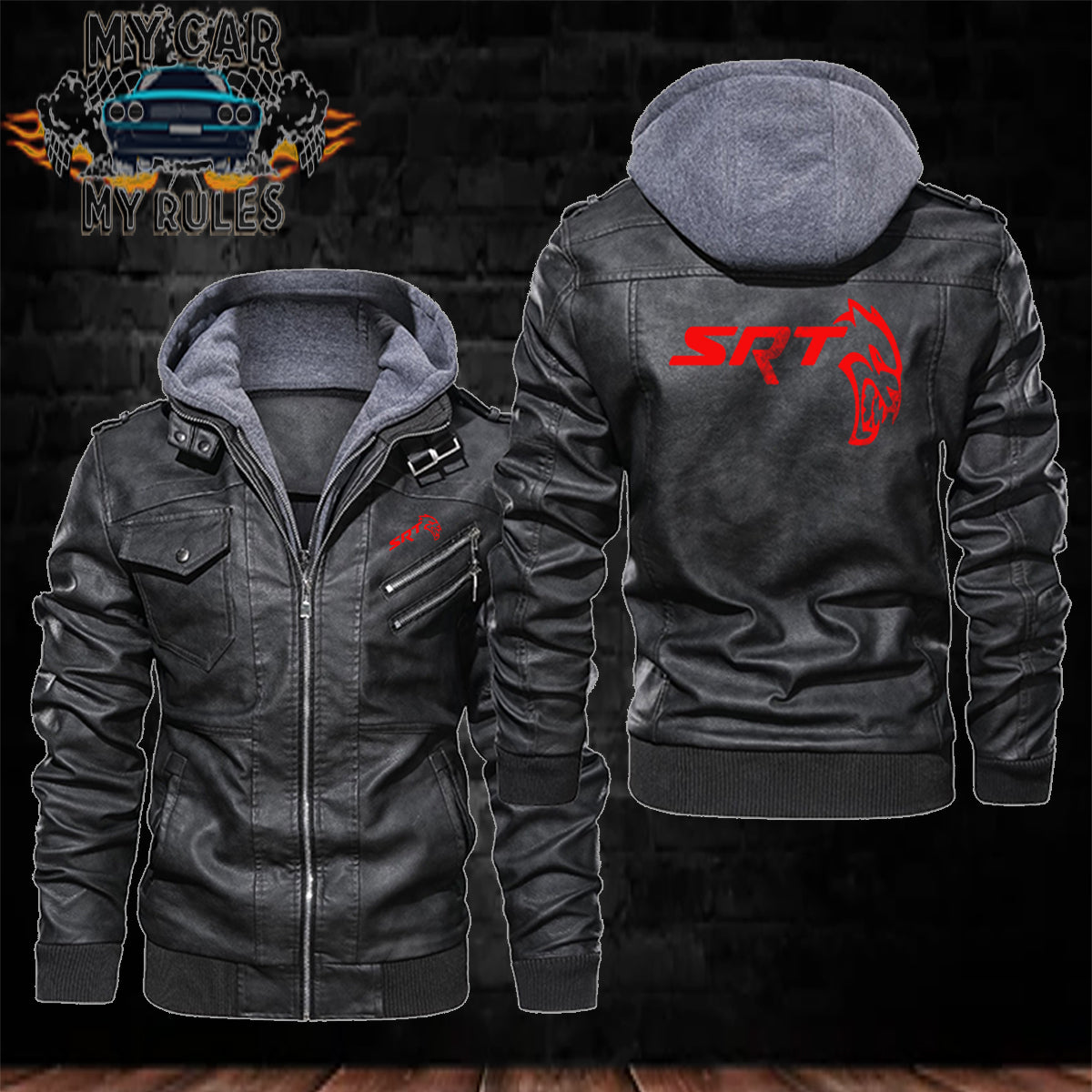 Dodge SRT Demon Leather Jacket With FREEE SHIPPING - My Car My Rules