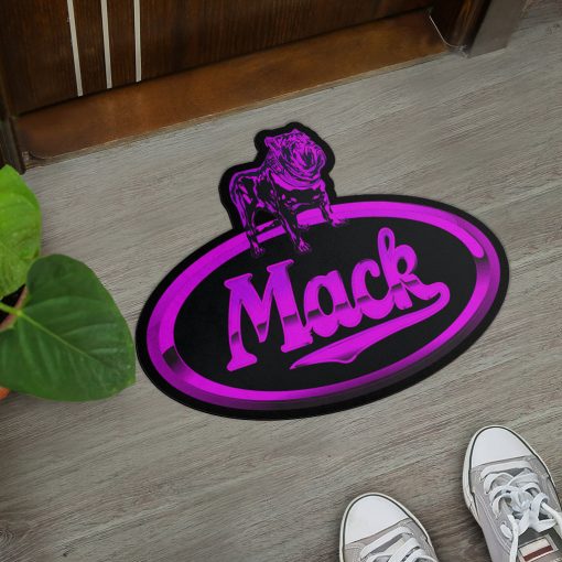Mack trucks custom shaped door mat