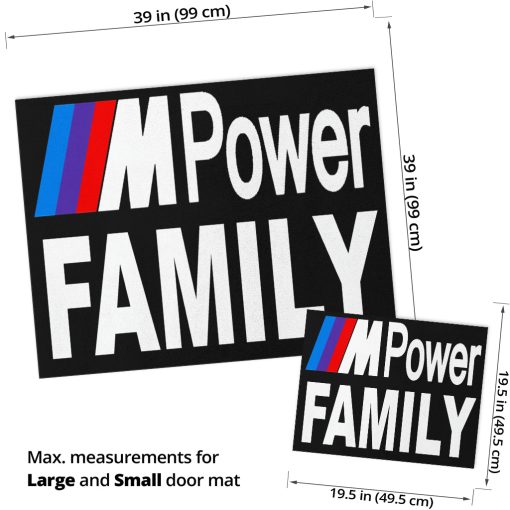 BMW M Power Custom Shaped Door Mat