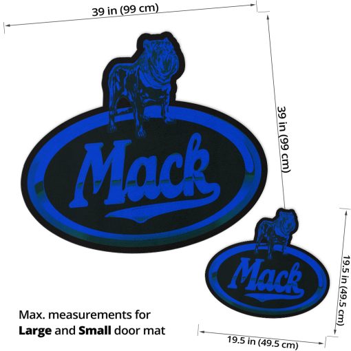 Mack trucks custom shaped door mat