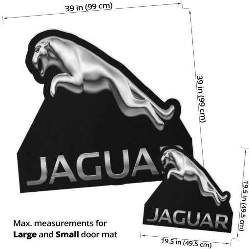 Jaguar custom shaped door mat