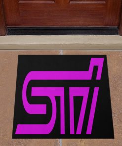 Subaru STI custom shaped door mat