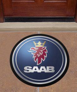 Saab custom shaped door mat