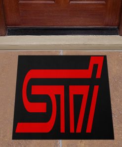 Subaru STI custom shaped door mat