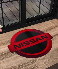Nissan custom shaped door mat red