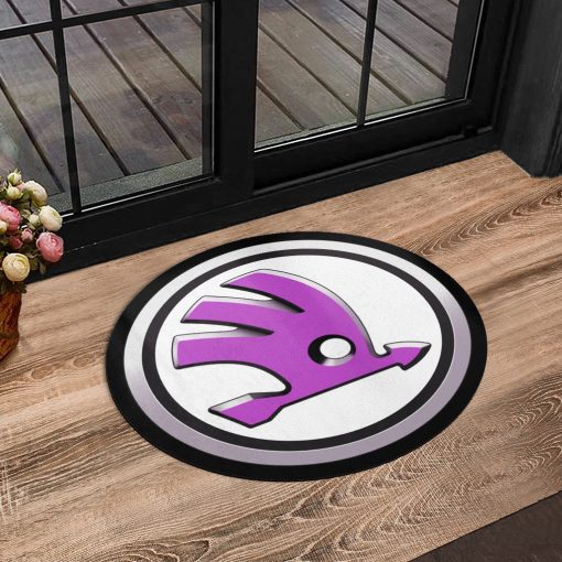 Skoda custom shaped door mat