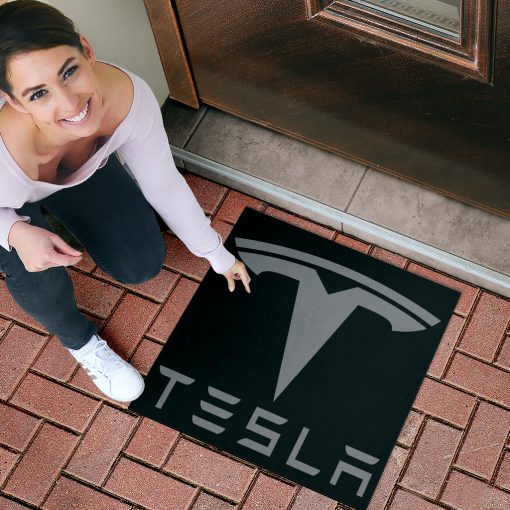 Tesla custom shaped door mat