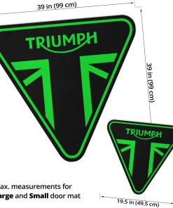 Triumph custom shaped door mat