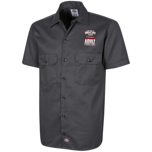 I Just Want To Drive My Cadillac And Forget The Rest Of My Adult Problems Dickies Men's Short Sleeve Workshirt - Image 2